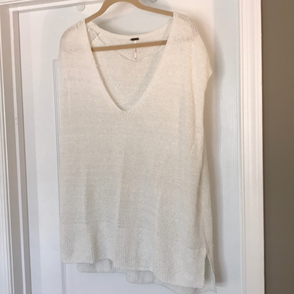 Free people white mesh top siZe M